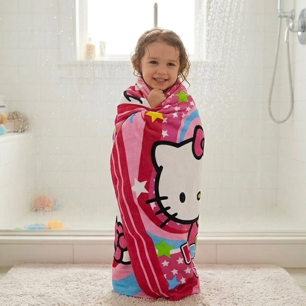 Cartoon Themed Kids Towel