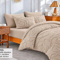 Rose Print Tufted Duvet Covers