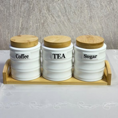 Round shape ceramic canister