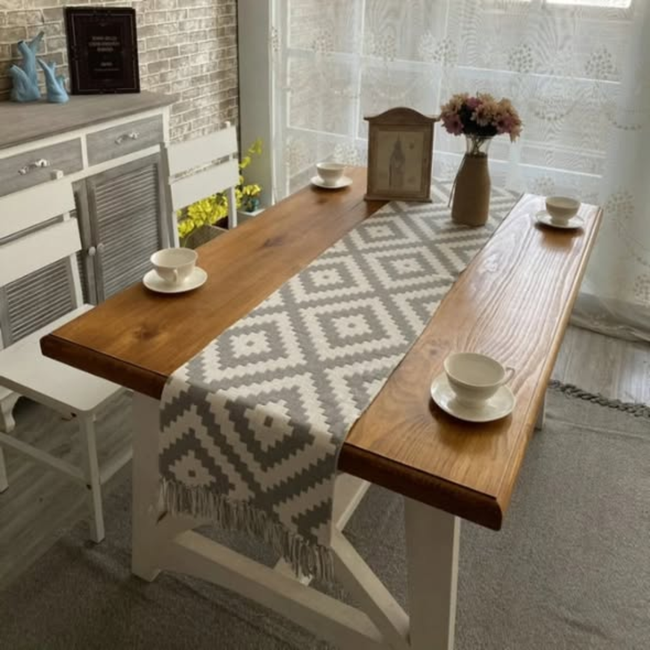 Nordic Style Geometric Table Runner