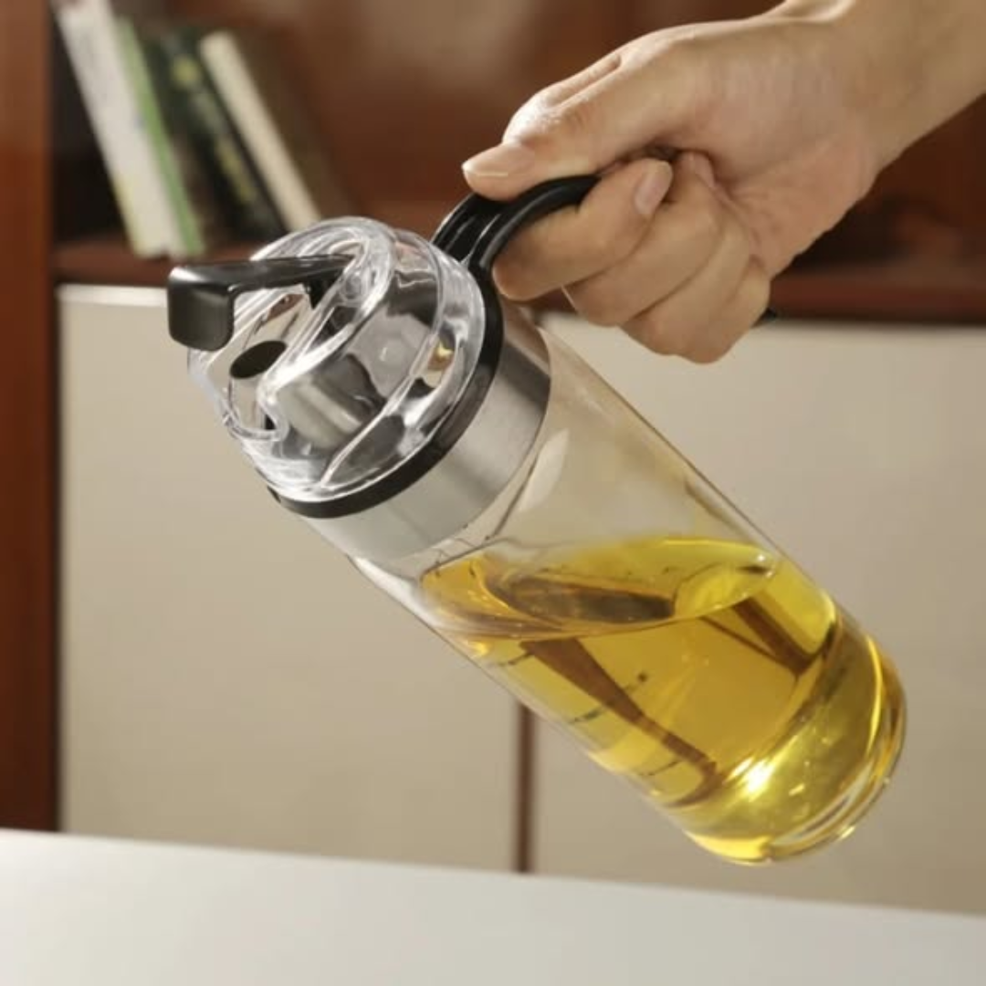 Auto open oil bottle/dispenser