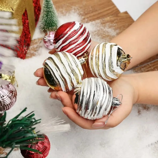6pcs Colorful 3D Christmas Ball