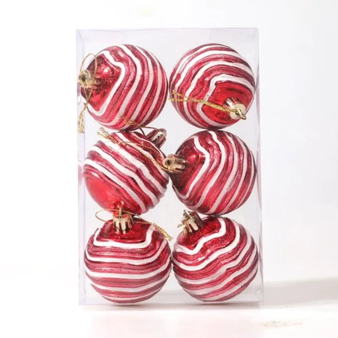 6pcs Colorful 3D Christmas Ball