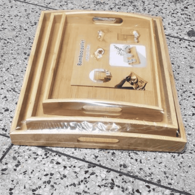 Multifunctional 3in1 Bamboo Serving Trays