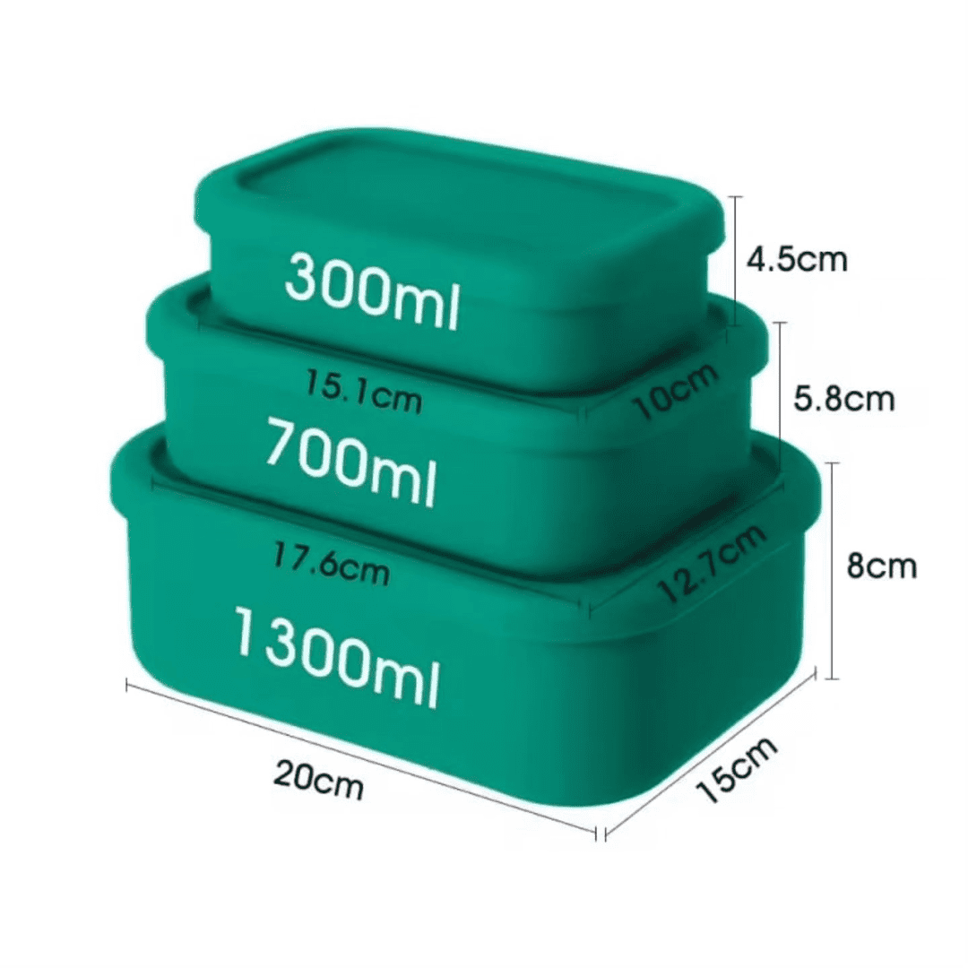 Leak-Proof and Food-Grade Silicone Lunch Box Set