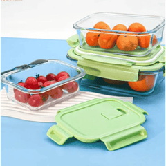 3pcs High Borosilicate Food Containers