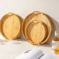 3pcs Multi-functional Bamboo Food Storage Trays