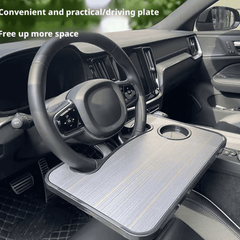 Wooden Slotted Steering Wheel Table Tray
