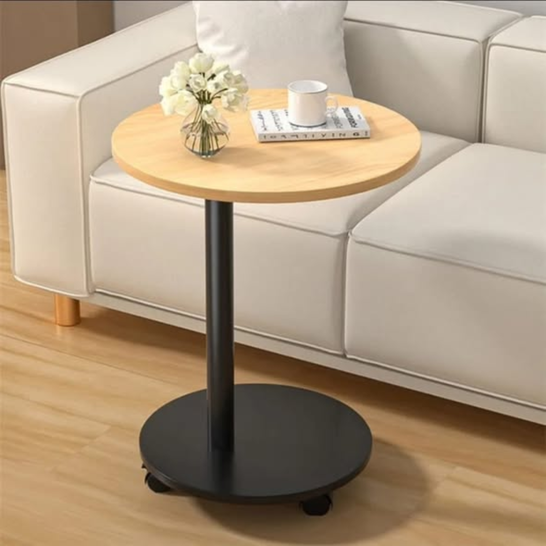 Round Wooden Coffee Side Table