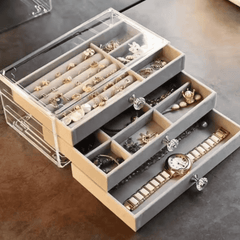 3-Layer Flannel Jewelry Box Drawer