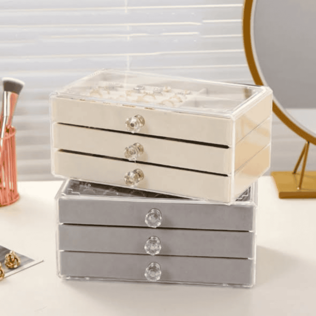 3-Layer Flannel Jewelry Box Drawer