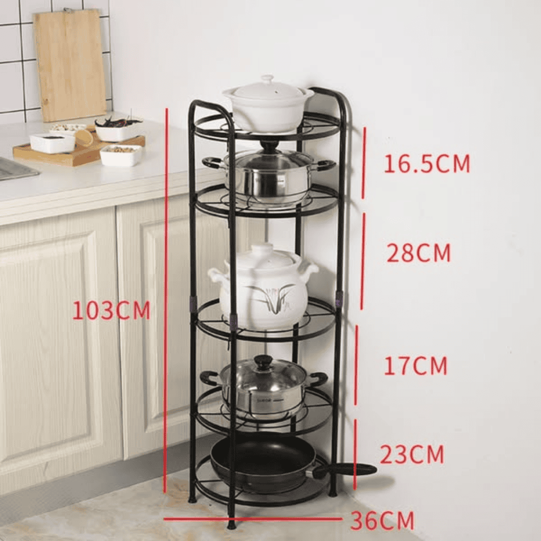 5 Tier Pot Rack Holder