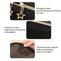 Transparent Toiletry Bag with Double Zippers