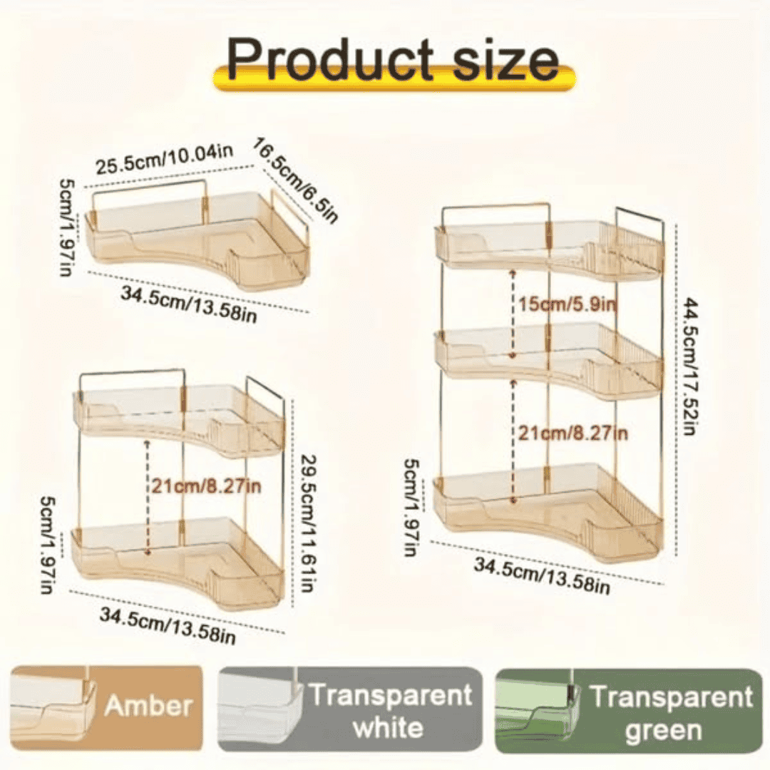 3 Tier Multipurpose Corner Storage Rack