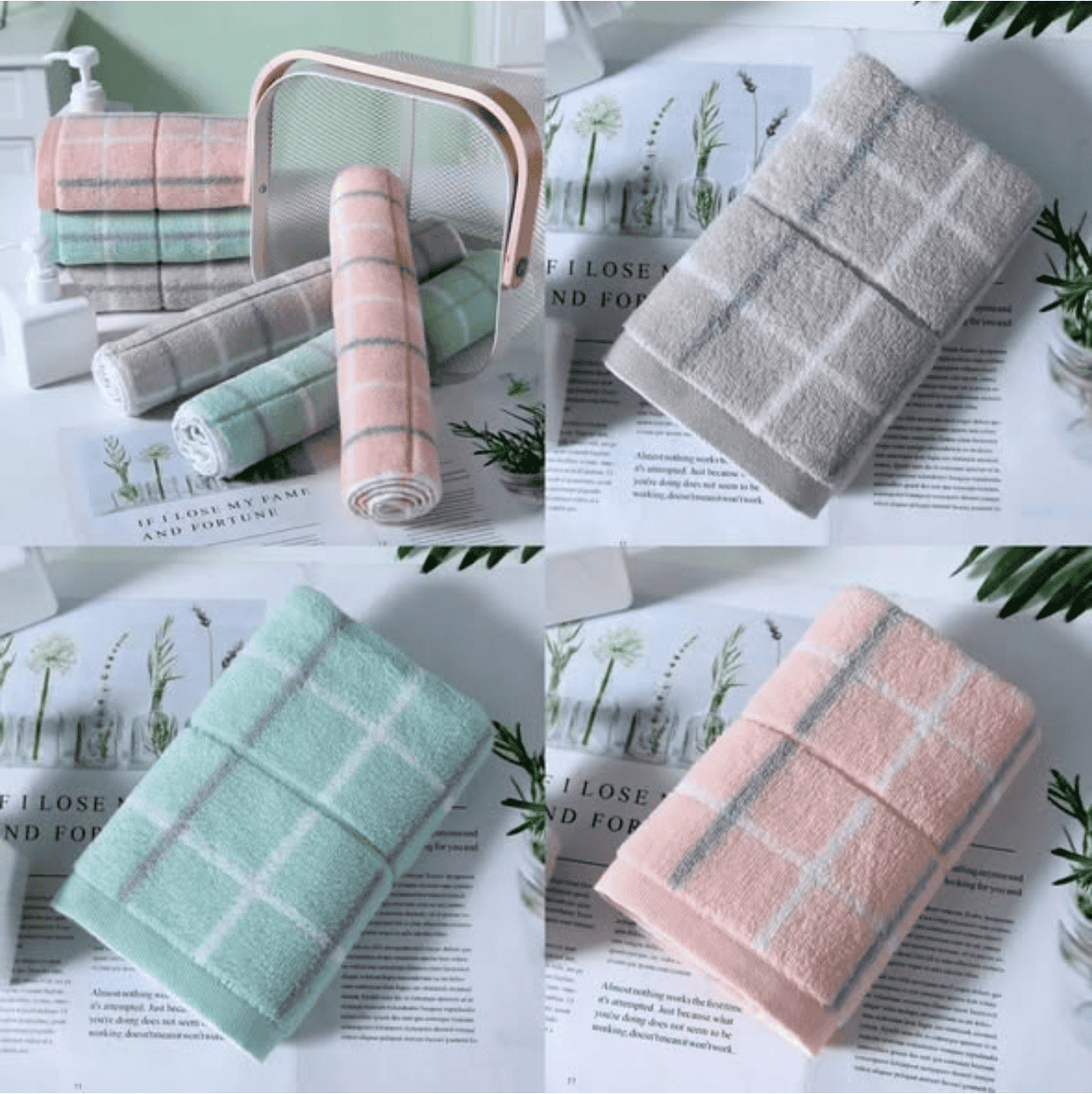 2pcs 100{2065b22fa491b266a992e40606aaf4f3b30023166bdd0a41802df372cc64f91d} Cotton Hand Towel