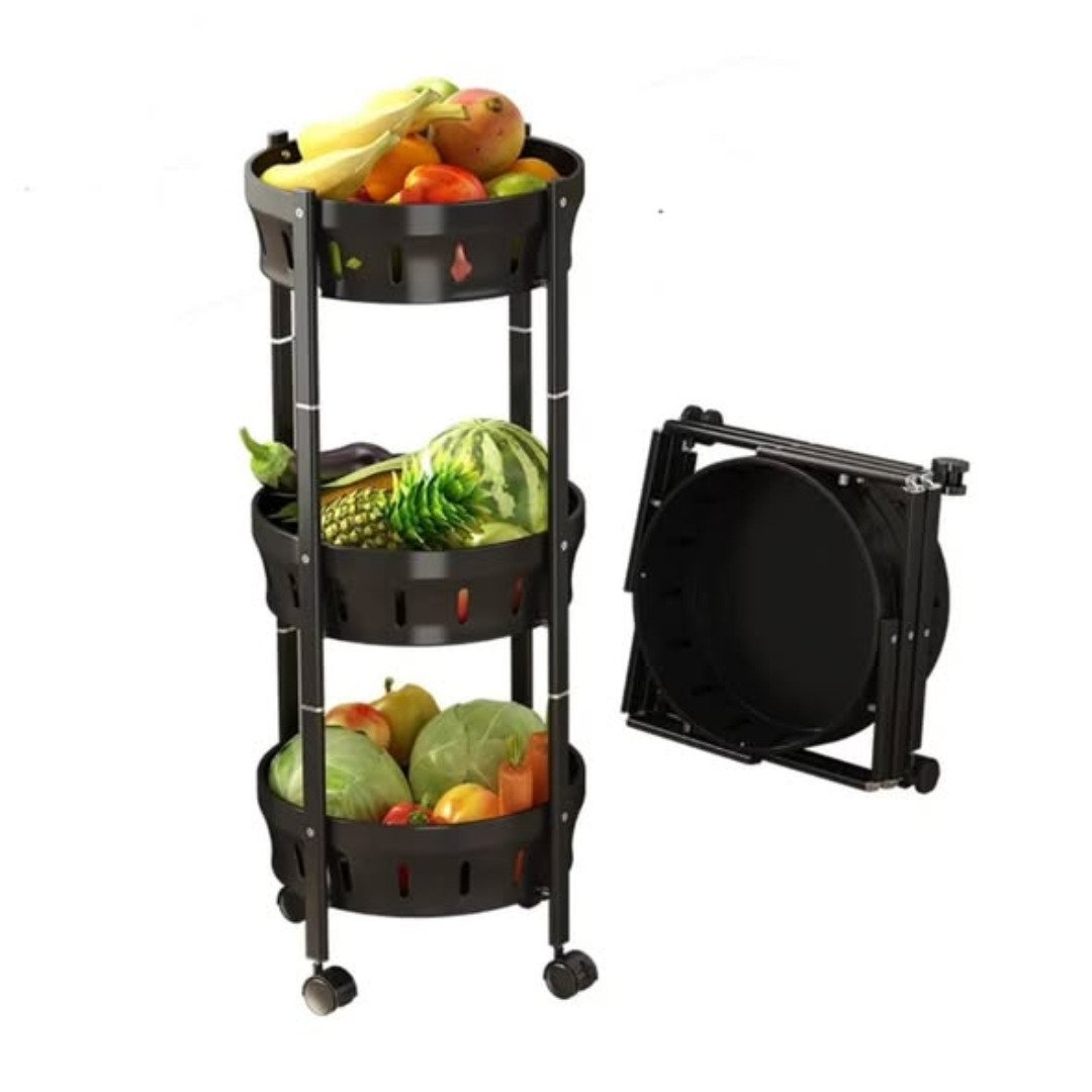 360° Foldable Rotating Vegetable and Fruit Rack