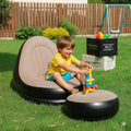 Inflatable Seat with Foot Rest and Manual Pump
