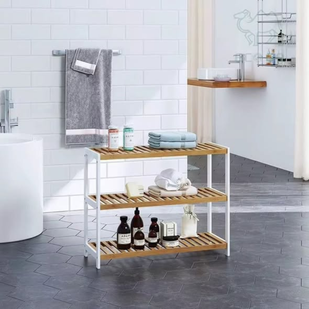 3 layer natural bamboo shoe rack
