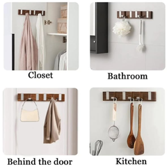 Multifunctional Wood-Finish Hook
