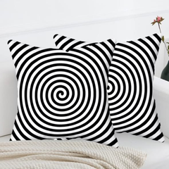 Geometric Contrast Color Print Pillowcase