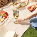 Golden Red Wine Glasses