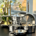 9PCS STAINLESS STEEL COOKWARE SET