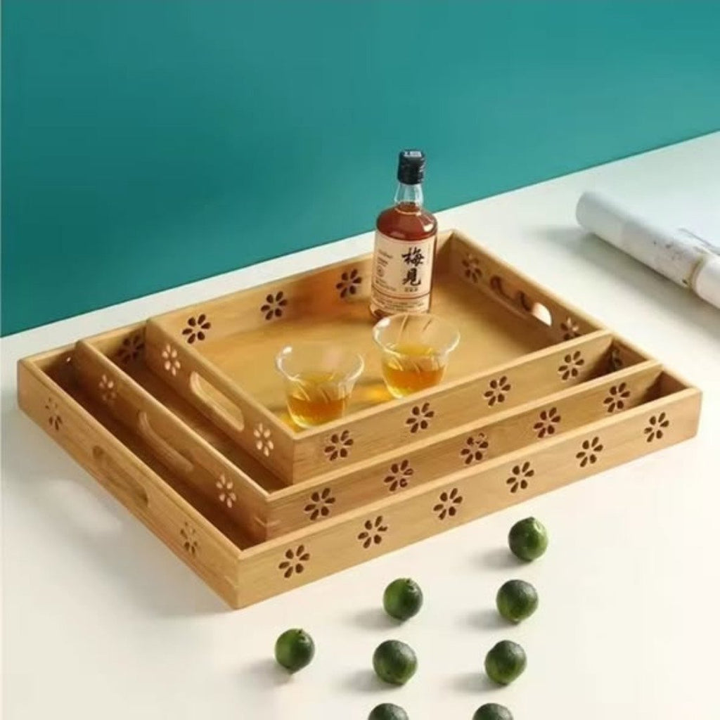 3 in 1 Multi-functional Bamboo Trays