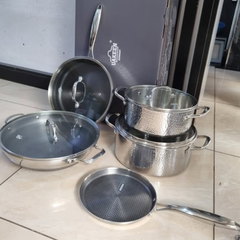 9PCS STAINLESS STEEL COOKWARE SET