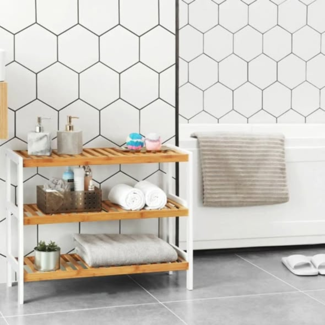 3 Layer Natural Bamboo Shoe rack/ Storage Organizer