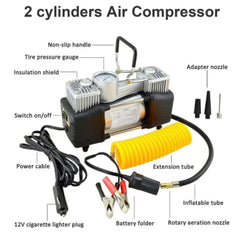 2 Cylinder Air Compressor Tyre Inflator