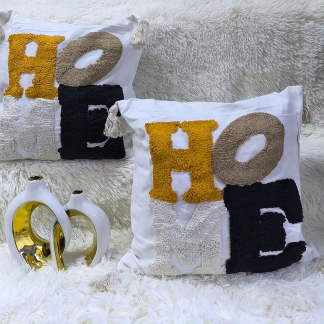 Throw pillow covers with tassels