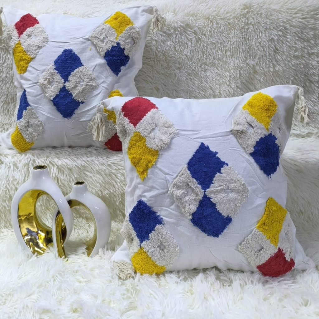 Throw pillow covers with tassels