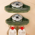 Acrylic Corner Shelf with Towel Bar and Hooks