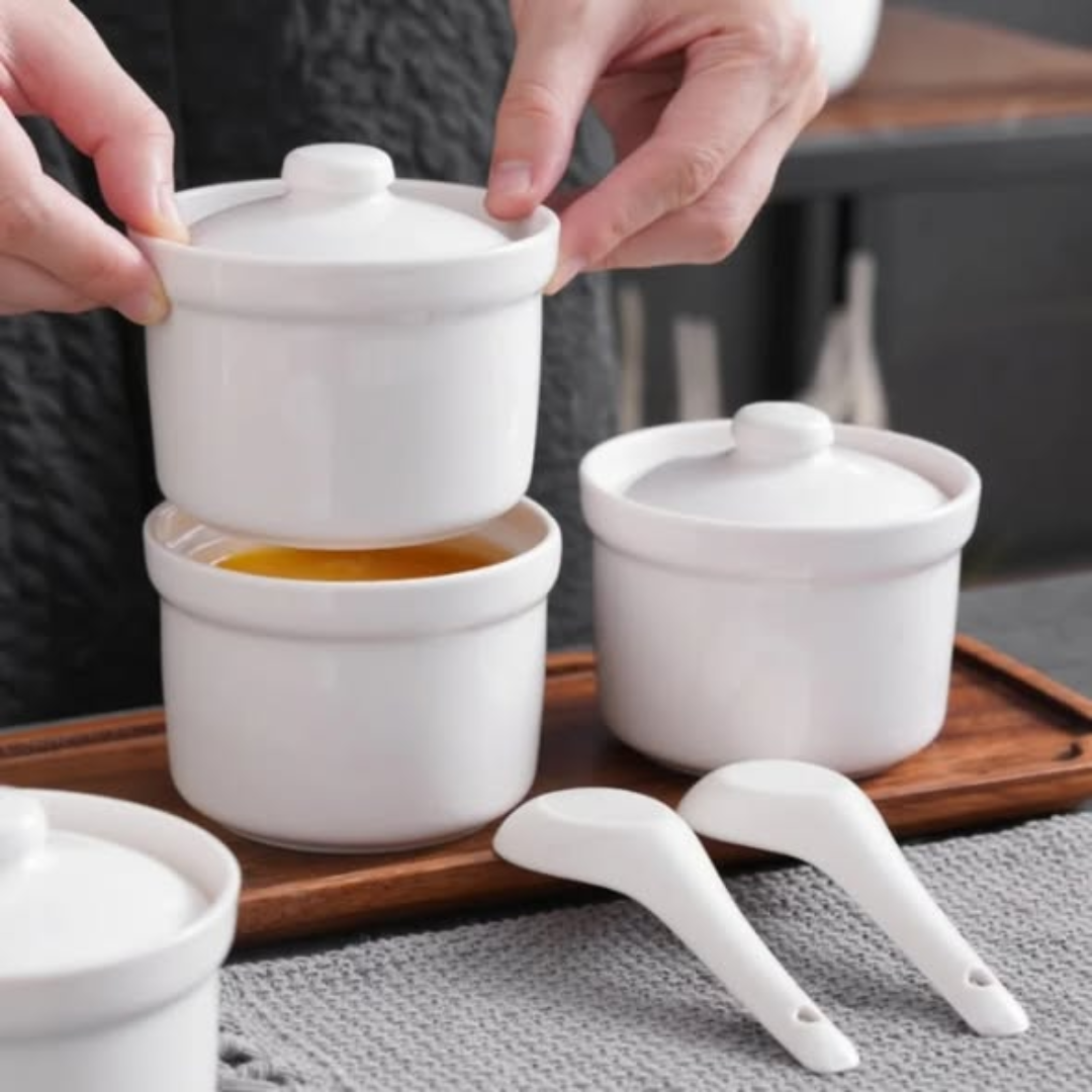 Ceramic Round Sugardish / Stew Pot