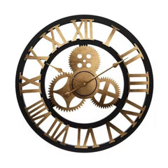3D Roman Vintage Gear Pocket wall clock