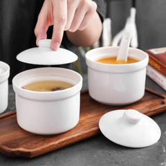 Ceramic Round Sugardish / Stew Pot