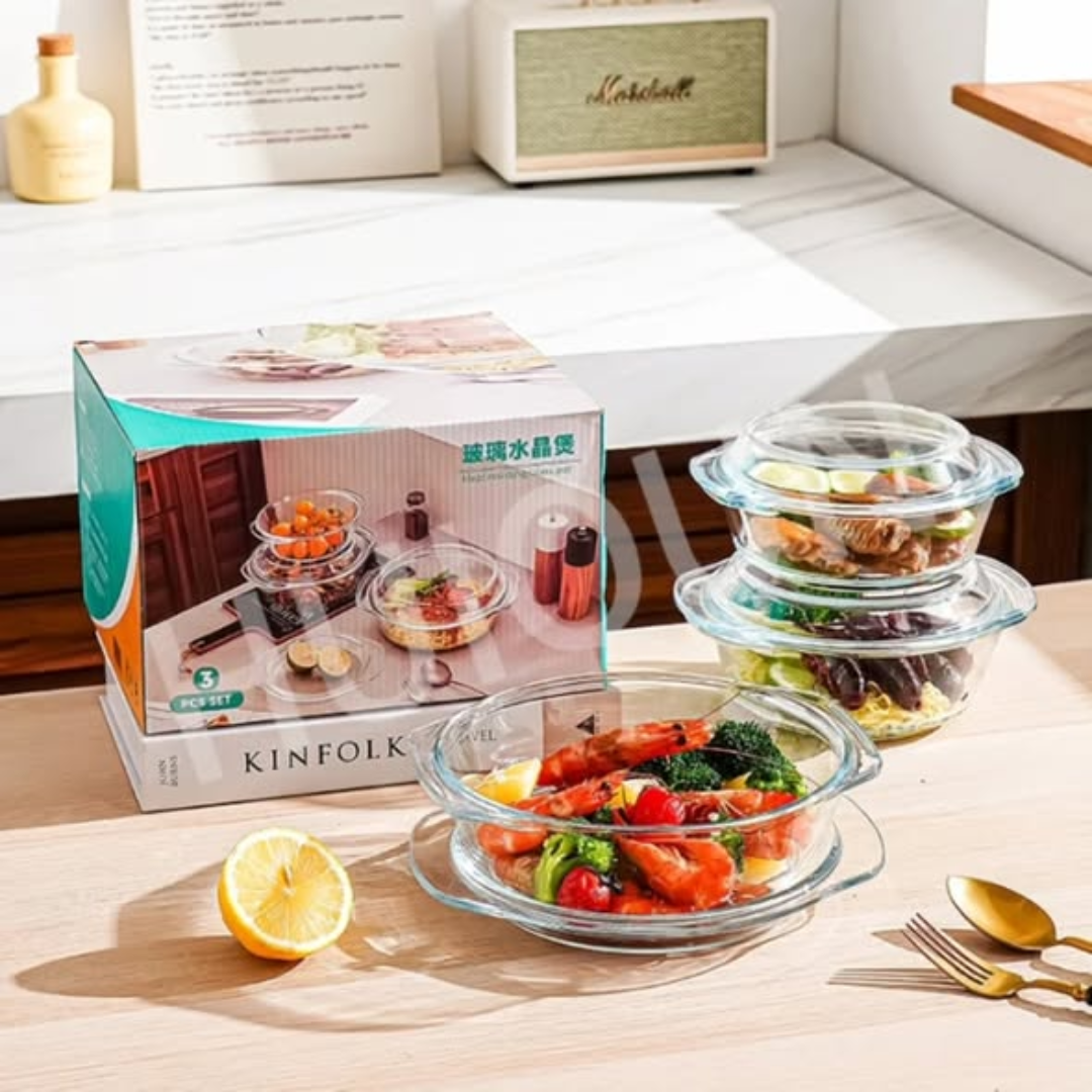 3 pcs Casserole Set