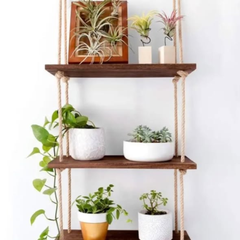 3 Tier Wood Floating Shelf