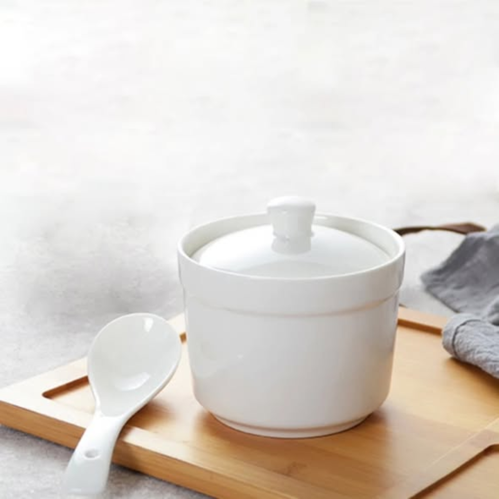 Ceramic Round Sugardish / Stew Pot