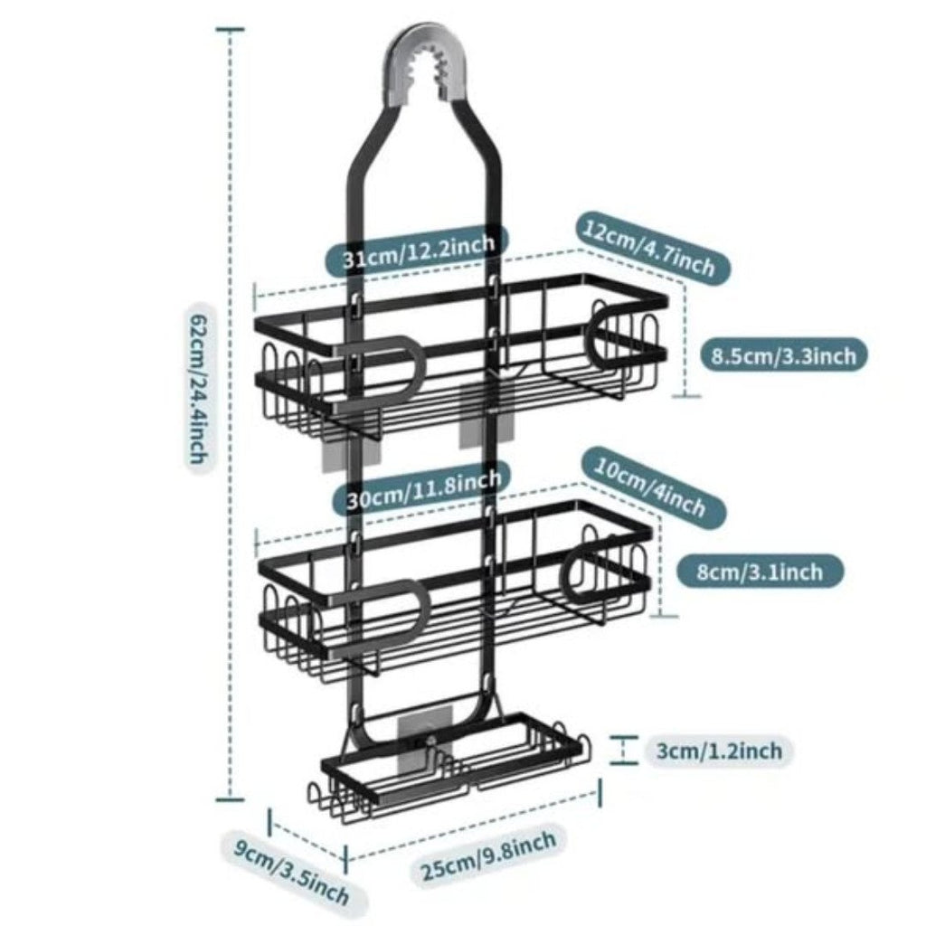 Wall-Mounted Shower Organizer Rack
