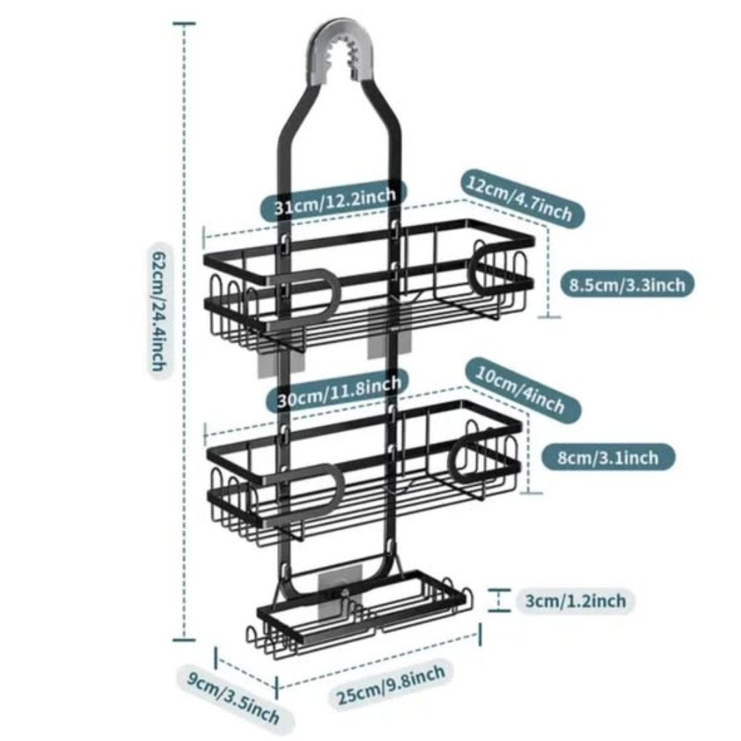 Wall-Mounted Shower Organizer Rack