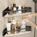 Corner bathroom shower candy shelf