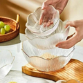 3Pcs Set Glass Plate Irregular Dinner Plates