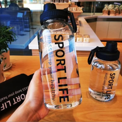 Borosilicate Clear Glass Water Bottle