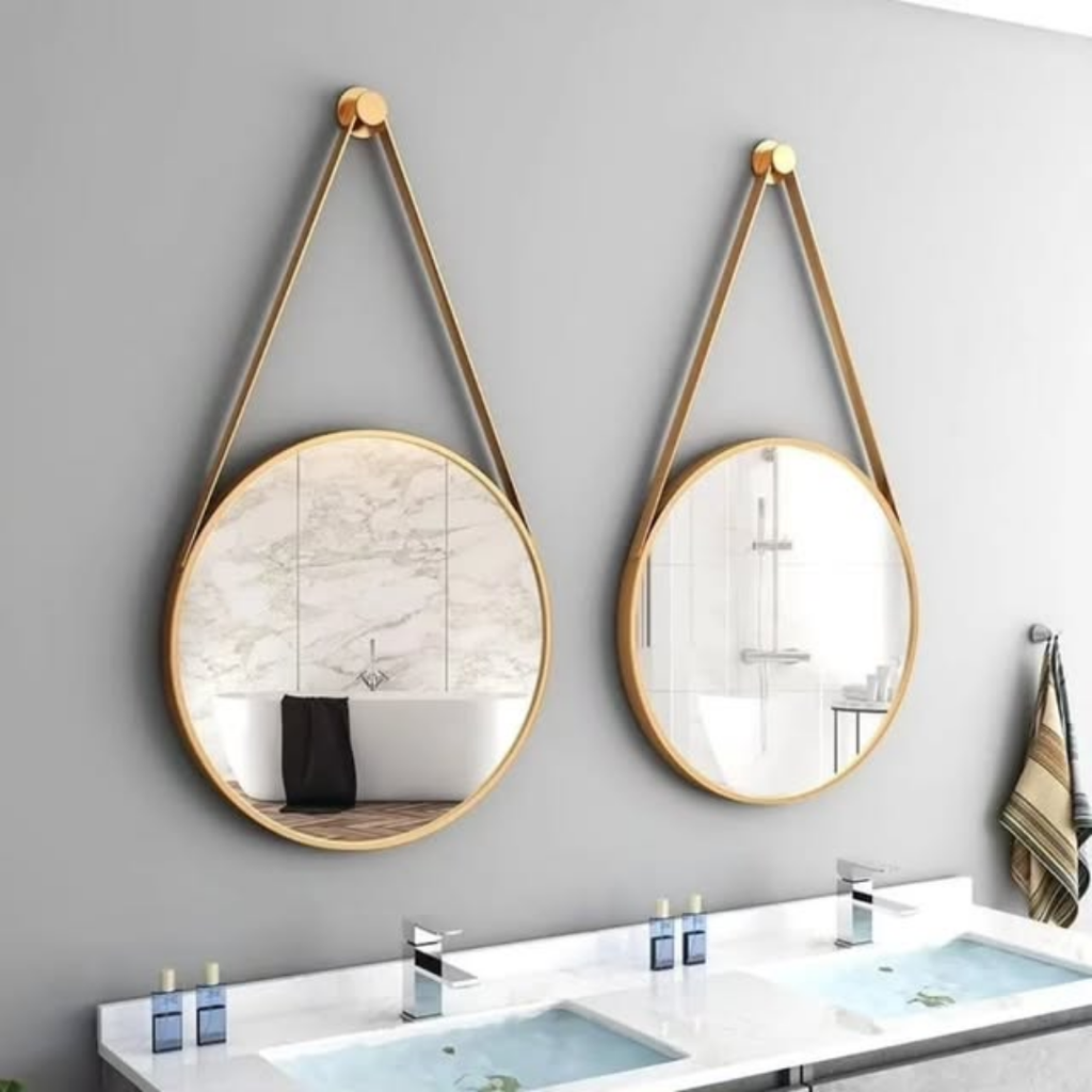 Round Iron Art Wall Mirror
