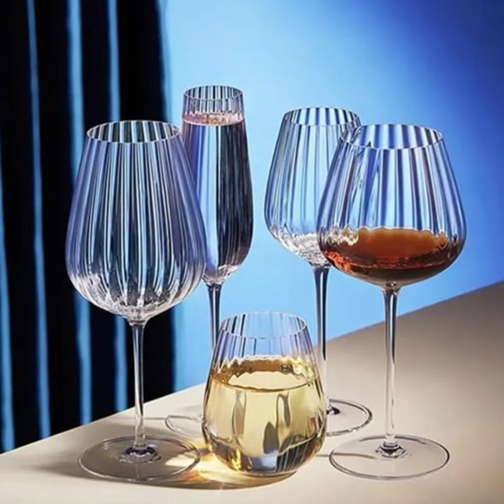 Crystal goblet wine glass