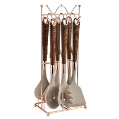 7-Piece Marble Pattern Silicone Cooking Utensil Set