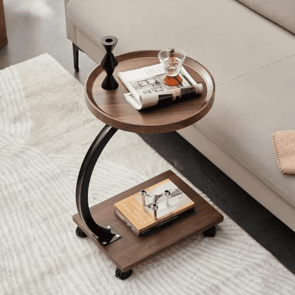 C-Shaped Snack Side Table