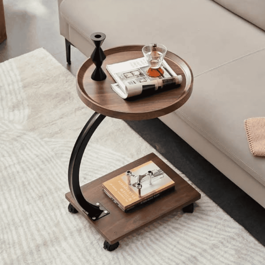 C-Shaped Snack Side Table