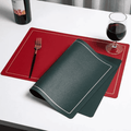 6Pcs Leather Anti-Slip Table Mats